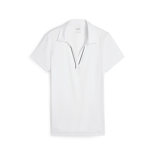 Puma Ladies Cloudspun Piped Short Sleeve Polo
