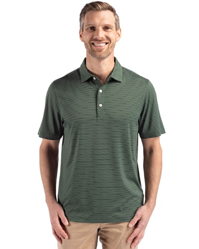 [MCK01346] Cutter and Buck Forge Eco Fine Line Stripe Stretch Recycled Polo