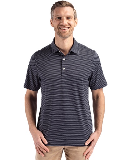 Cutter and Buck Forge Eco Fine Line Stripe Stretch Recycled Polo