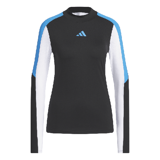 [JX6709] adidas Ladies Beyond the Course Color Block Long Sleeve Mock Neck Top