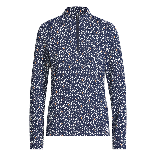 [KE3650] adidas  Ladies Ultimate365 Printed Quarter Zip Mock