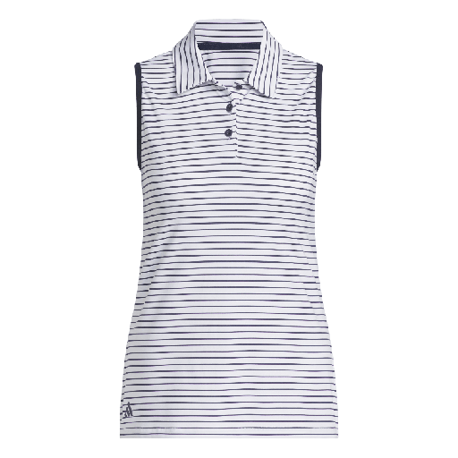 [KE3638] adidas Ladies Performance Stripe Sleeveless Polo