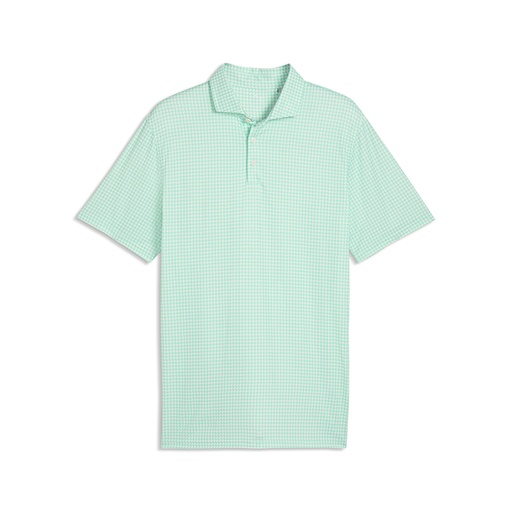 [634842] Puma Cloudspun Mono Check Polo- Back Neck