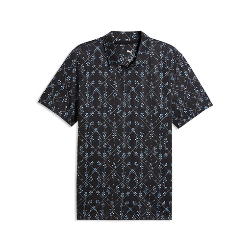 [635471] Puma Cloudspun Argyle Bloom Polo- Back Neck