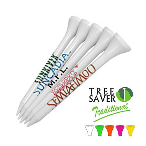 [TS234-2] Bulk Tree Saver Eco Friendly Golf Tees 2 3/4" (Shank & Cup One Color Imprint)