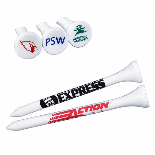 [TS234-2] Bulk Tree Saver Eco Friendly Golf Tees 2 3/4" (Shank & Cup One Color Imprint)