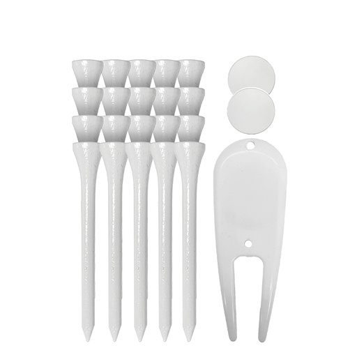 [STP2120L] Golf Tee Combo Pack - (20) 3 1/4" Tees, (2) Ball Markers, (1) Divot Tool