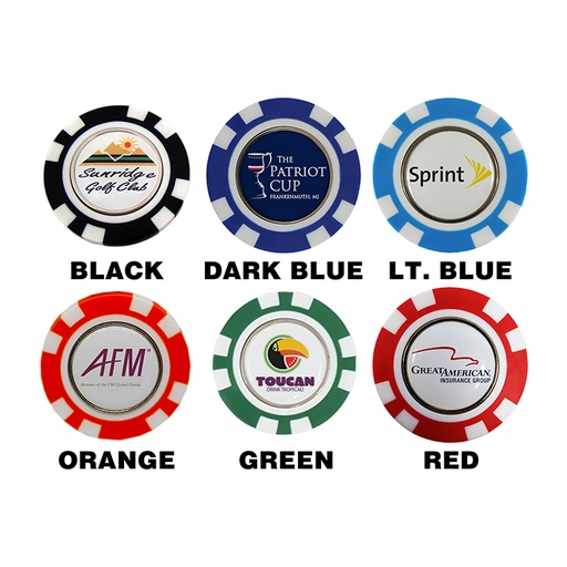 [POKCHP-MAGBM] Plastic Poker Chip (Removable Ball Marker)
