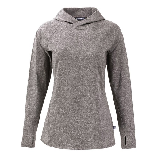 [LCK00203] Cutter and Buck Ladies Adapt Knit Recycled Heathered Hooded Pullover