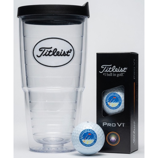 [3TSP] Titleist 3-Ball Tervis Tumbler with Embroidered Patch