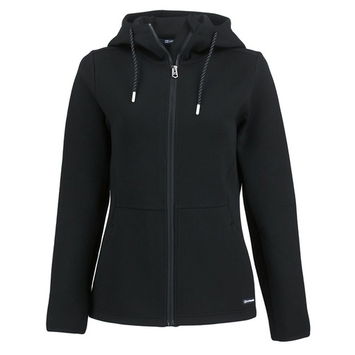 Cutter and Buck Ladies Roam Epic Comfort Recycled Full Zip Hooded Jacket